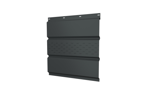 Софит металлический центральная перфорация 0,45 РЕ с пленкой RAL 7005 мышино-серый