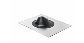 Проходной элемент MF угловой №1 (75-200мм) +240 силиконовый (металлический неокрашенный фланец) черный