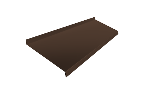 Отлив простой 250 0,45 PE с пленкой RAL 8017 шоколад (2м)