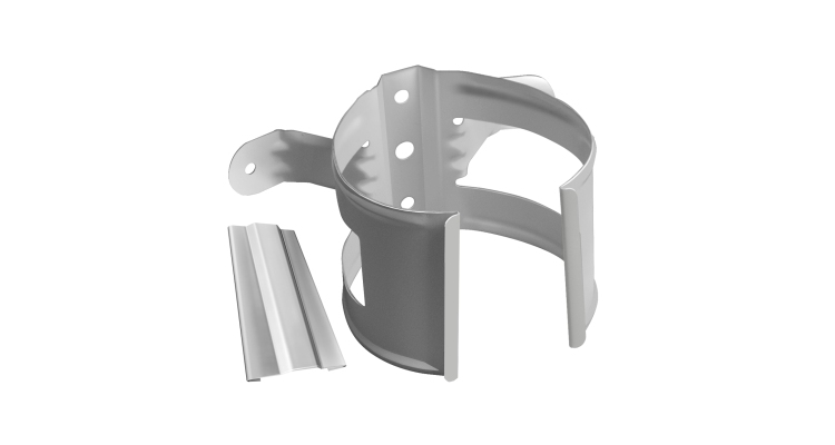 Кронштейн трубы Grand Line PU на дерево 100мм RAL 9003 сигнальный белый