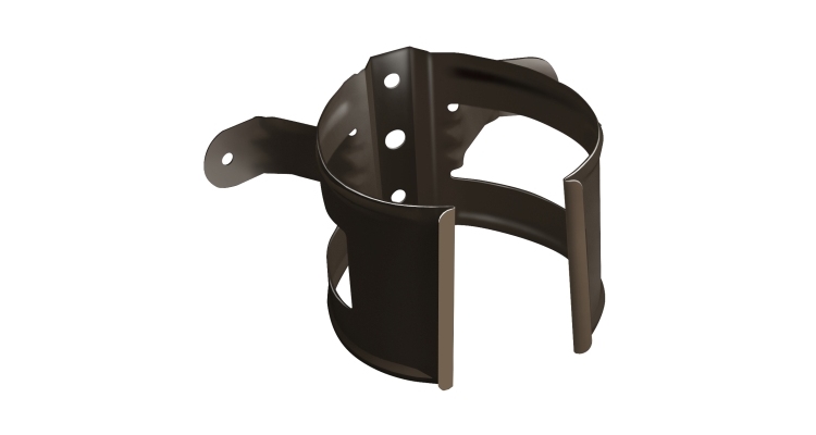 Кронштейн трубы Grand Line PU на дерево 100мм RR 32 темно-коричневый