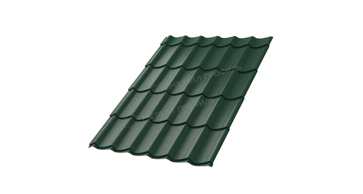 Металлочерепица МП Ламонтерра NormanMP ПЭ-01 ral 6005 толщина 0.5