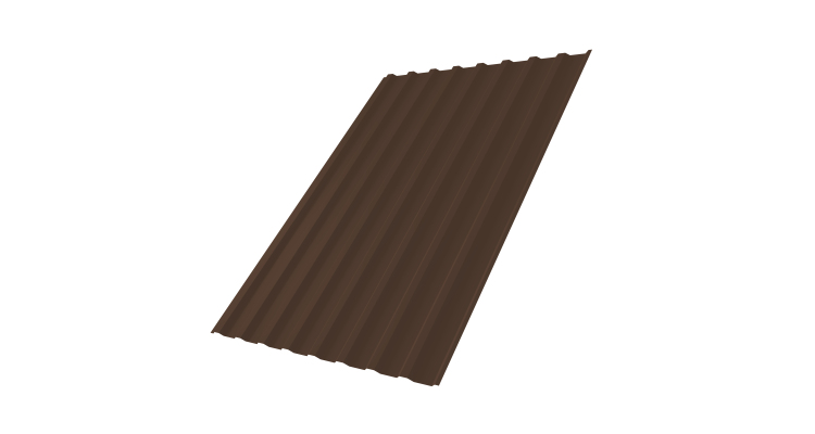 Профнастил С20В 0,5 Satin с пленкой RAL 8017 шоколад