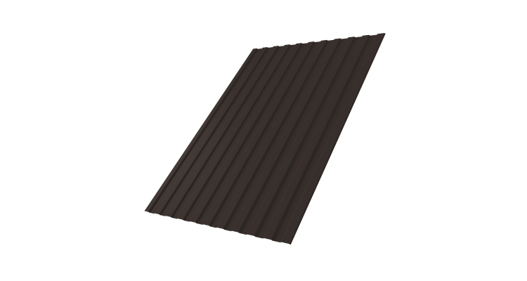 Профнастил С8А 0,5 PurLite Мatt RR 32 темно-коричневый