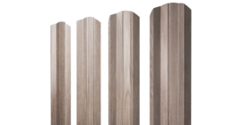 Штакетник М-образный А фигурный 0,45 Print Elite White Wood TwinColor