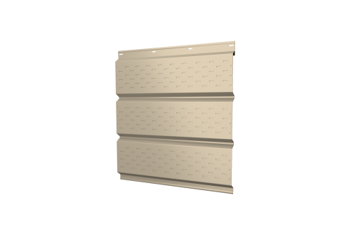 Софит металлический полная перфорация 0,4 PE с пленкой RAL 1014 слоновая кость