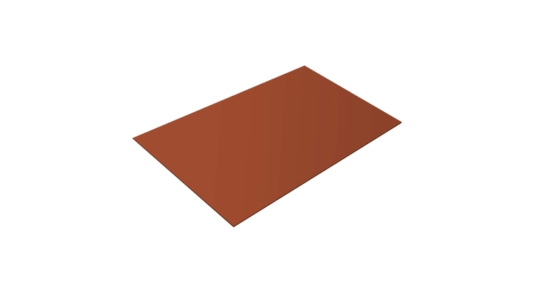 Плоский лист 0.5 Satin Мatt RAL 8004 терракота