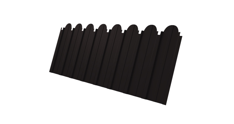 Профнастил С10A фигурный 0,45 Drap TX RAL 9005 черный