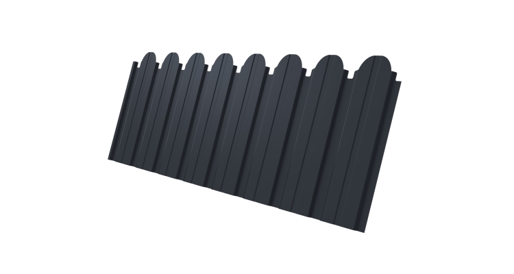 Профнастил С10B фигурный 0,45 Drap ST RAL 7024 мокрый асфальт