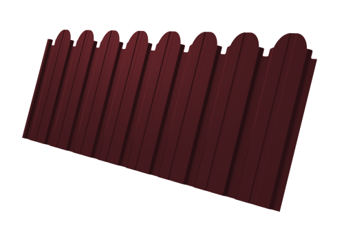 Профнастил С10B фигурный 0,45 Drap TX RAL 3005 красное вино