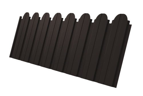 Профнастил С10B фигурный 0,45 Drap TX RR 32 темно-коричневый