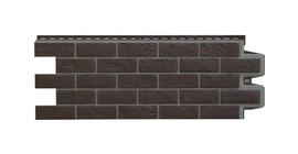 Фасадная панель GL Состаренный кирпич Design шоколадный со швом RAL 7006
