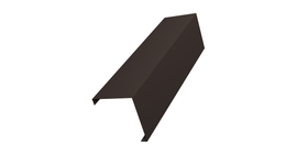 Декоративная накладка на столб универсальная угловая 60х60 для забора жалюзи 0,45 PE-Double RR 32 темно-коричневый (1,8м)