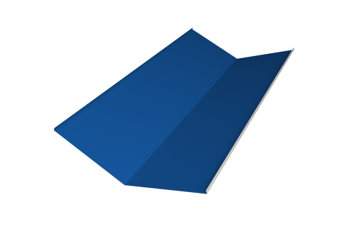 Планка ендовы нижней 300х300 0,5 Satin с пленкой RAL 5005 сигнальный синий (3м)
