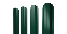 Штакетник П-образный A фигурный 0.45 PE-Double RAL 6005 зеленый мох