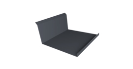 Планка примыкания нижняя 20х122х260х15 0,5 Satin Matt RAL 7024 мокрый асфальт (2м)