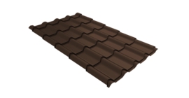 Металлочерепица камея Grand Line 0,45 Drap TX RAL 8017 шоколад