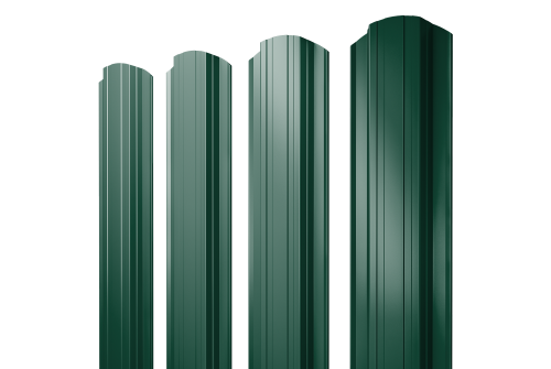 Штакетник Прямоугольный фигурный 0.5 Satin RAL 6005 зеленый мох
