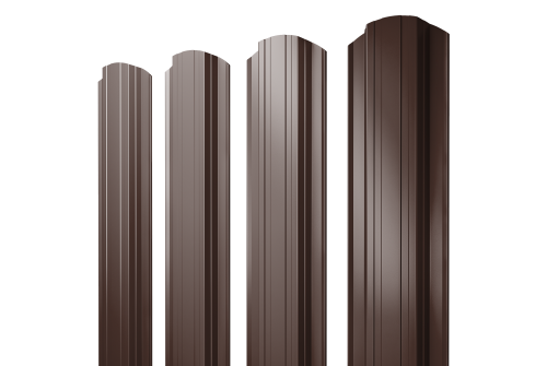 Штакетник Прямоугольный фигурный 0.5 Satin RAL 8017 шоколад