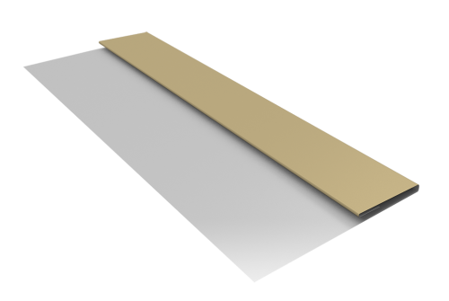 Планка стартовая Блок-хаус new 0,45 PE с пленкой RAL 1014 слоновая кость (3м)