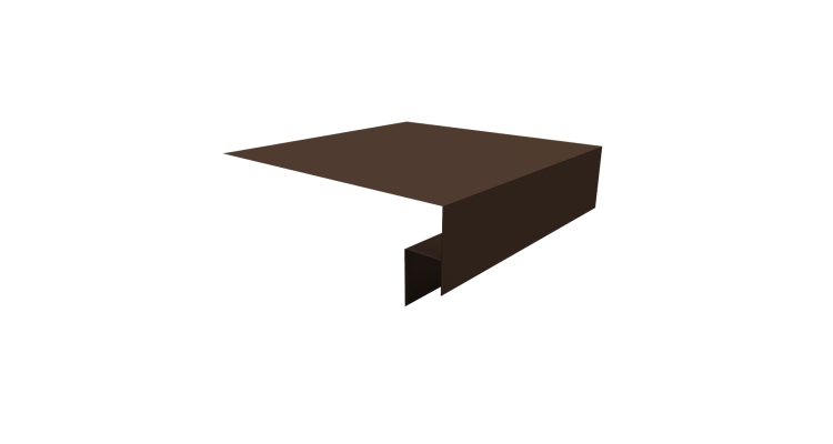 Планка околооконная сложная Блок-хаус new 200х50х27 0,45 Drap TwinColor RAL 8017 шоколад (3м)