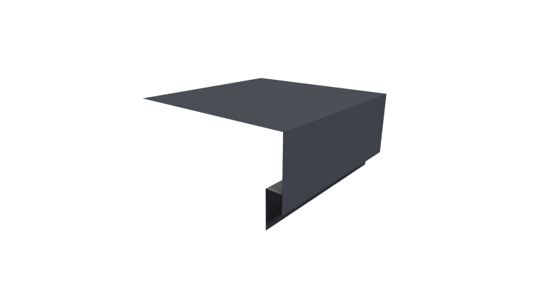 Планка околооконная сложная Блок-хаус new 200х75х27 0,5 Drap TX RAL 7024 мокрый асфальт (2м)