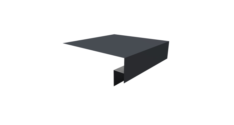 Планка околооконная сложная Блок-хаус new 250х50х27 (j-фаска) 0,5 Drap RAL 7024 мокрый асфальт (2м)