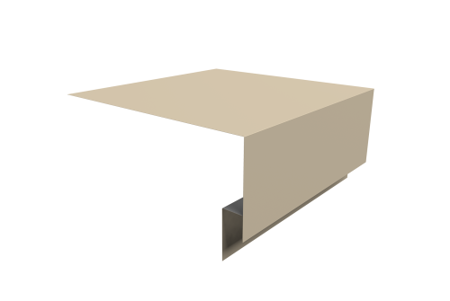 Планка околооконная сложная Блок-хаус new 250х75х27 0,5 Satin с пленкой RAL 1015 светлая слоновая кость (3м)