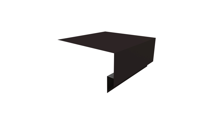 Планка околооконная сложная Блок-хаус new 250х75х27 0,5 Satin с пленкой RAL 9005 черный (3м)