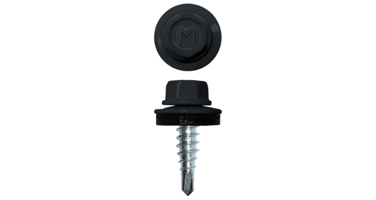 Саморез по металлу Daxmer 4.8х19 RAL 7016 (250) сверло №2