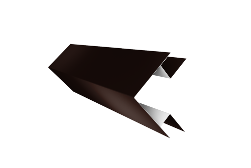 Планка угла внешнего сложного Экобрус Grand Line 0,45 Drap TX RAL 8017 шоколад (2м)