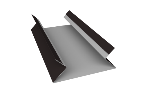 Планка угла внутреннего составная верхняя 0,5 Satin с пленкой RAL 9005 черный (2м)