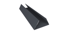 Планка стыковочная составная нижняя 0,45 Drap TwinColor RAL 7024 мокрый асфальт (3м)