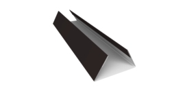 Планка стыковочная составная нижняя 0,5 Satin с пленкой RAL 9005 черный (3м)