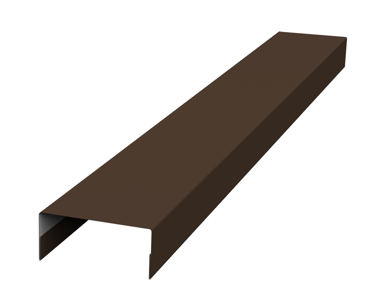 Ламель лицевая 125 забора жалюзи Texas стартовая/финишная для калиток и ворот 0.5 Satin Matt TX RAL 8017 шоколад