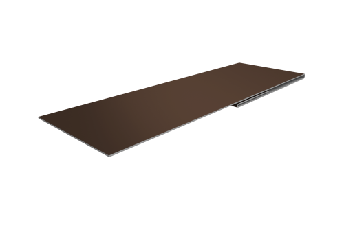 Планка финишная 48х25 0,5 Satin с пленкой RAL 8017 шоколад (3м)