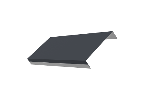 Ламель обратная 125 забора жалюзи Texas стартовая/финишная для калиток и ворот 0,5 Satin Matt TX RAL 7024 мокрый асфальт