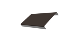 Ламель обратная 150 забора жалюзи Texas стартовая/финишная для калиток и ворот 0,5 Velur X с пленкой RR 32 темно-коричневый