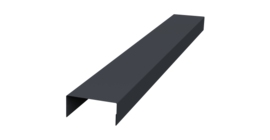 Крышка 45х20 жалюзи Texas 0,45 PE RAL 7024 мокрый асфальт (3м)