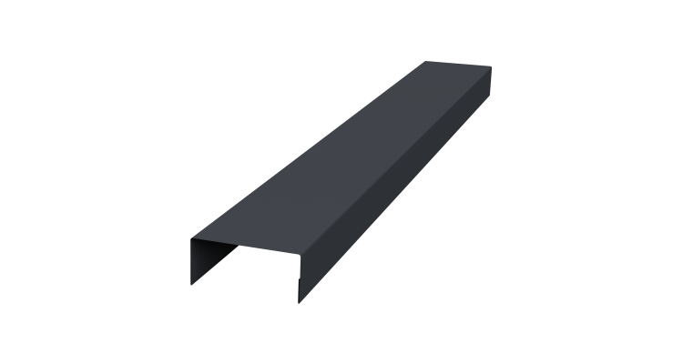 Крышка 45х20 жалюзи Texas 0,5 Drap RAL 7024 мокрый асфальт (2,5м)