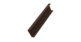 Декоративная накладка на столб универсальная 60х60 для забора жалюзи 0,45 PE-Double RAL 8017 шоколад (2м)
