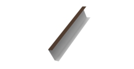 Декоративная накладка на столб универсальная 60х60 для забора жалюзи 0,5 Satin Matt RAL 8017 шоколад (3м)