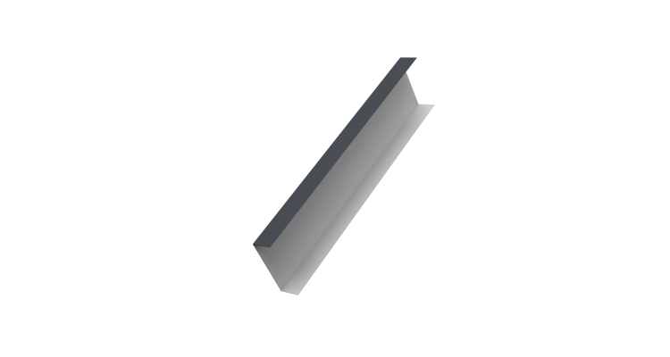 Декоративная накладка на столб универсальная 62х55 для забора жалюзи 0,5 Satin Matt TX RAL 7024 мокрый асфальт (3м)