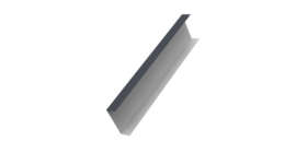 Декоративная накладка на столб универсальная 80х80 для забора жалюзи 0,45 Drap ST RAL 7024 мокрый асфальт (2м)