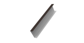 Декоративная накладка на столб универсальная 80х80 для забора жалюзи 0,5 Satin Matt TX RR 32 темно-коричневый (3м)