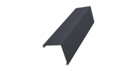 Декоративная накладка на столб универсальная угловая 60х60 для забора жалюзи 0,5 Drap RAL 7024 мокрый асфальт (3м)