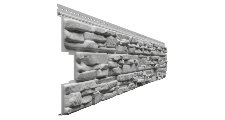 Сайдинг LUX под камень, Rocky, табак