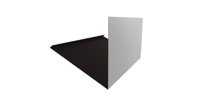 Планка примыкание верхнее к трубе фальц 0,45 Drap TX RAL 9005 черный (2м)