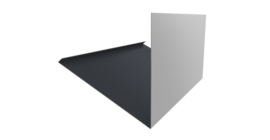 Планка примыкание верхнее к трубе фальц 0,5 Drap RAL 7024 мокрый асфальт (3м)