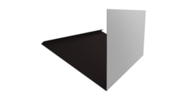 Планка примыкание верхнее к трубе фальц 0,5 Drap RAL 9005 черный (2м)